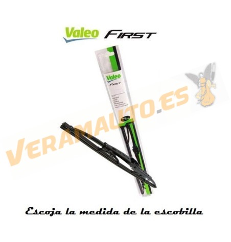 Escobilla Limpiaparabrisas Rígida Valeo First con 2 Adaptadores