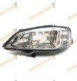 faro opel astra g 1998 al 2004 lamparas h7 y hb3 fondo cromado