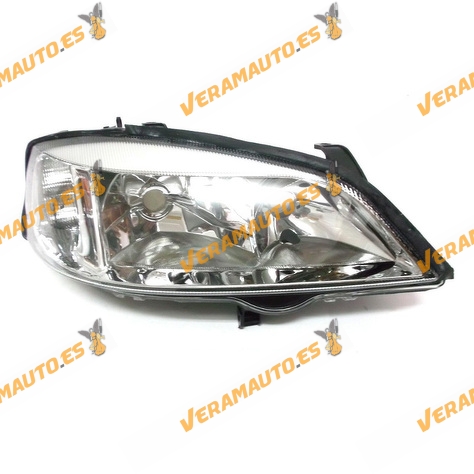 faro opel astra g del 1998 al 2004 lamparas h7 y hb3 fondo cromado delantero derecho