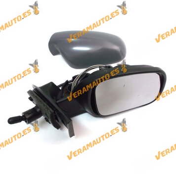 Espejo Retrovisor Peugeot 307 Del 2001 Al 2009 Con Mando Mecanico Derecho Imprimado No Valido Para Cabrio