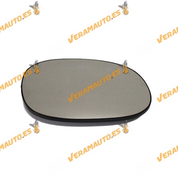 Cristal Espejo Retrovisor Citroen C3 Peugeot 206 Y 1007 Termico Convexo Delantero Derecho Similar 8151gf