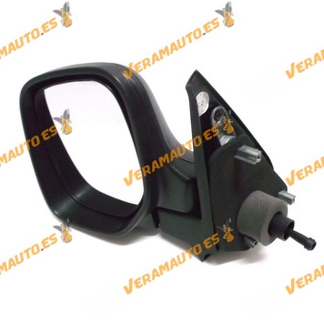 Rear view Mirror Retrovisor Citroen Berlingo Peugeot Partner 1996 to 2008 With Mechanic Control Black Left OEM Similar to 8153hl