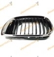Rejilla Frente Bmw E46 Serie 3 De 2001 A 2005 Delantera Izquierda Cromada y Negra Para Modelo 4 Puertas