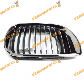 Front Grille Bmw E46 Serie 3 from 2001 to 2005 Front Right Chromed and Black for 4 Doors Model