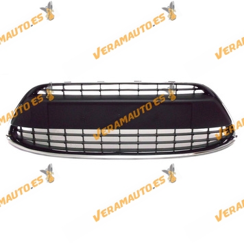 Front Bumper Central Grille Ford Fiesta JA8 from 2009 to 2013 with Chromated Frames similar to 1538490