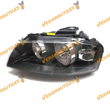 Faro optica audi a3 del 2003 al 2008 lamparas h7 y h7 electrico delantero izquierdo