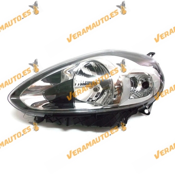 faro fiat punto evo del 2009 en adelante lampara h4 delantero izquierdo regulacion electrica