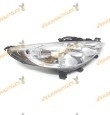 faro peugeot 207 2006 - 2012 lámparas h7+h1 rg elec c/motor derecho