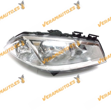 Faro Renault Megane II de 2002 a 2006 delantero derecho lamparas H7 y H1 regulacion electrica similar a 7701054655 7701064017