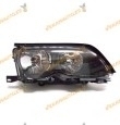faro bmw e46 serie 3 del 2001 al 2005 lamparas h7 y h7 fondo negro