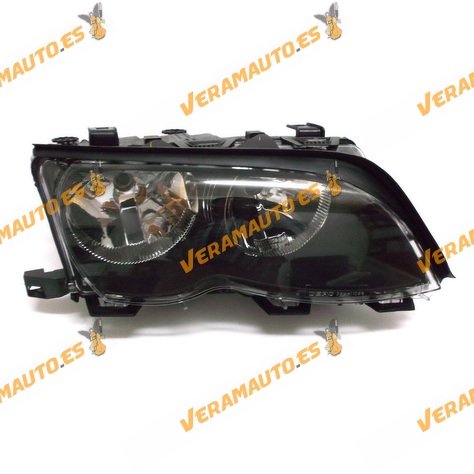 faro bmw e46 serie 3 del 2001 al 2005 lamparas h7 y h7 delantero derecho fondo negro 4 puertas