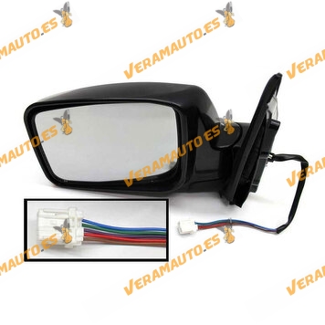 Espejo Retrovisor Nissan X-Trail T30 de 2003 a 2007 izquierdo negro parcialmente imprimado electrico abatible 5 pines 963029H109