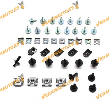 Juego de Tornilleria para Proteccion Bajo Motor | BMW Serie 3 E46 de 1998 a 2006 Todos los Modelos | Kit Compuesto por 44 piezas