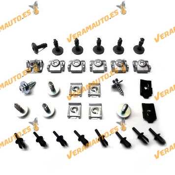 Juego de Tornilleria para Protección Bajo Motor | BMW Serie 1 (E81|E82|E87|E88) Serie 3 (E90|E91) | Kit de 32 Piezas