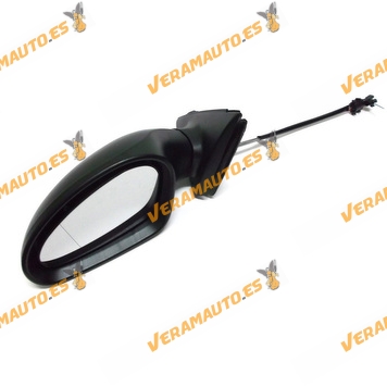 Espejo Retrovisor Seat Ibiza Cordoba De 2002 Al 2008 Con Mando Mecanico Negro Izquierdo