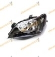 Faro Seat Ibiza 6J desde 2012 hasta 2015 delantero izquierdo para lampara H4  fondo negro similar a 6J1941021J 6J1941021E