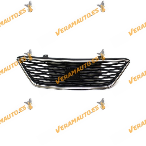 Front grille Seat Ibiza 6J from 2012 to 2015 | Chrome frame | Without logo | OEM Similar to 6J0853651D | 6J0853654D