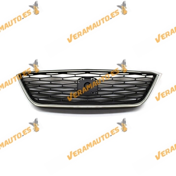 Front grille Seat Ibiza 6J from 2012 to 2015 | Chrome frame | Without logo | OEM Similar to 6J0853651D | 6J0853654D