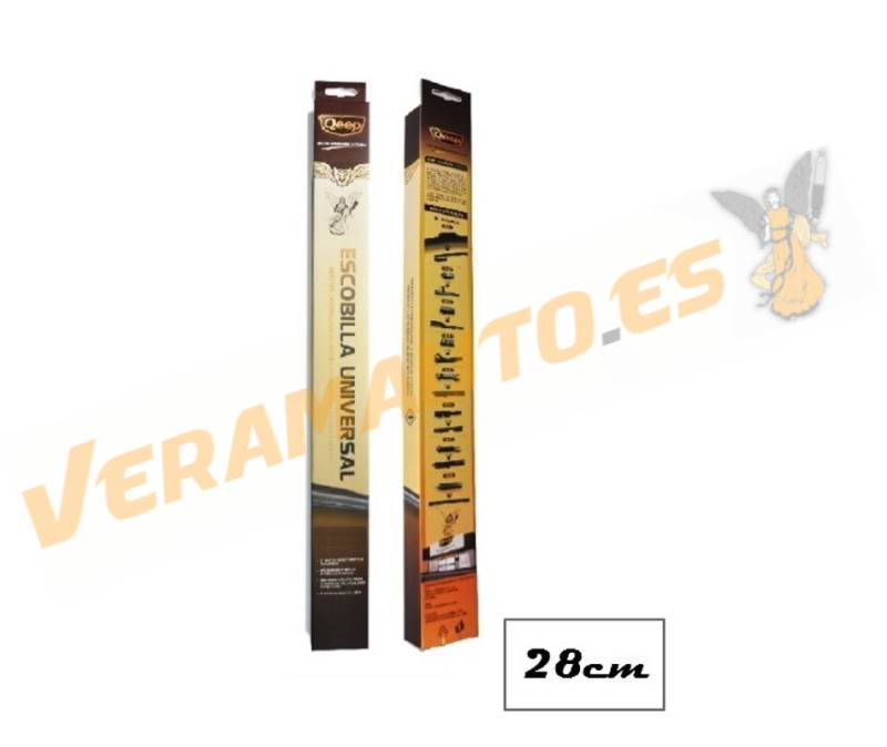 Escobilla LimpiaParabrisas Universal Qeep Ecoflat | Flexible | 10 adaptadores | Válida para 90 por ciento de vehículos