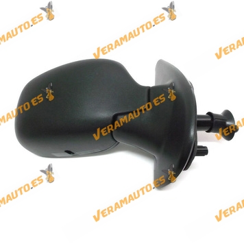 Espejo Retrovisor Renault Kangoo 2000 al 2007 y Nissan Kubistar mecanico negro derecho