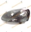 Faro Volkswagen Golf V y Jetta años 2004 a 2008 lamparas h7 mas h7 Fondo Negro Delantero Izquierdo
