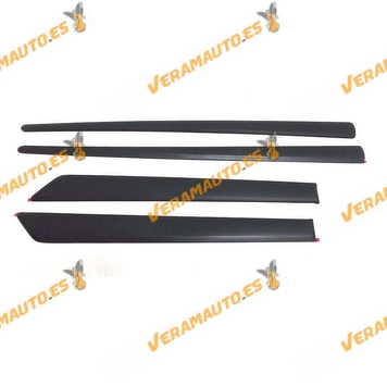 Door Mouldings Set | Ford Fiesta 1999 - 2002 | 4 Door Model | Black