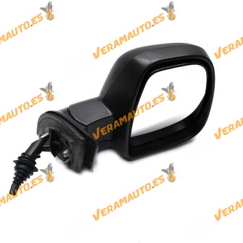 Espejo Retrovisor Citroen Berlingo Peugeot Partner de 2012 a 2018 Derecho Negro Regulacion Mecanica Sonda 96777503XT