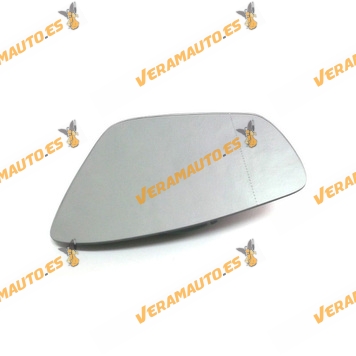 Rear view Mirror Glass Volkswagen Polo from 2009 to 2014 Thermic Convex Right for No Turn Signal Model