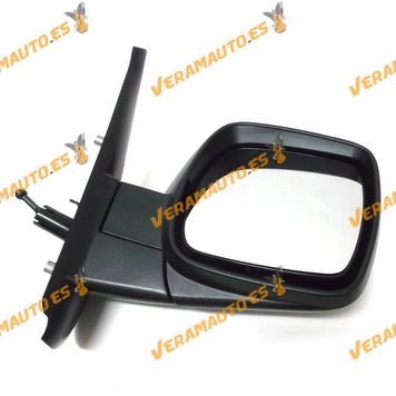 Espejo Retrovisor Renault Kangoo Desde 2007 hasta 2013 Con Mando Mecanico Negro Derecho