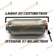 Tubo de Malla Flexible de 57 mm de Interior y 20 cm de Largo de Acero Inoxidable Reforzado de Alta Calidad