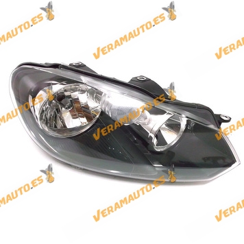 Faro Optica Volkswagen Golf VI lamparas H7 y H15 de 2008 en adelante con motor derecho