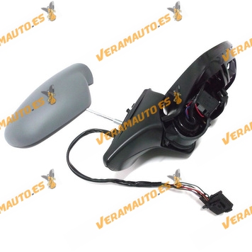Espejo Retrovisor Peugeot 407 desde años 2004 al 2010 Electrico Termico Abatible Sensor Imprimado Izquierdo 7PIN