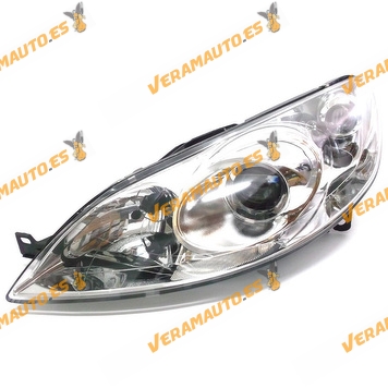 Faro Peugeot 407 Lamparas H1 y H7 Con Motor De 2004 a 2009  Electrico Izquierdo