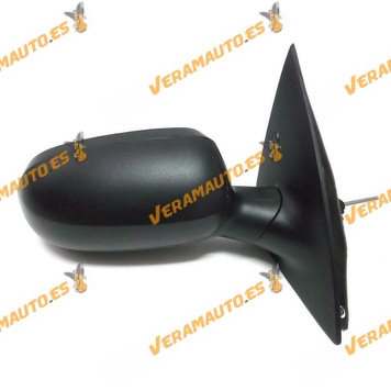 Espejo Retrovisor Opel Corsa De 2000 Al 2006 Con Mando Mecanico Negro Derecho