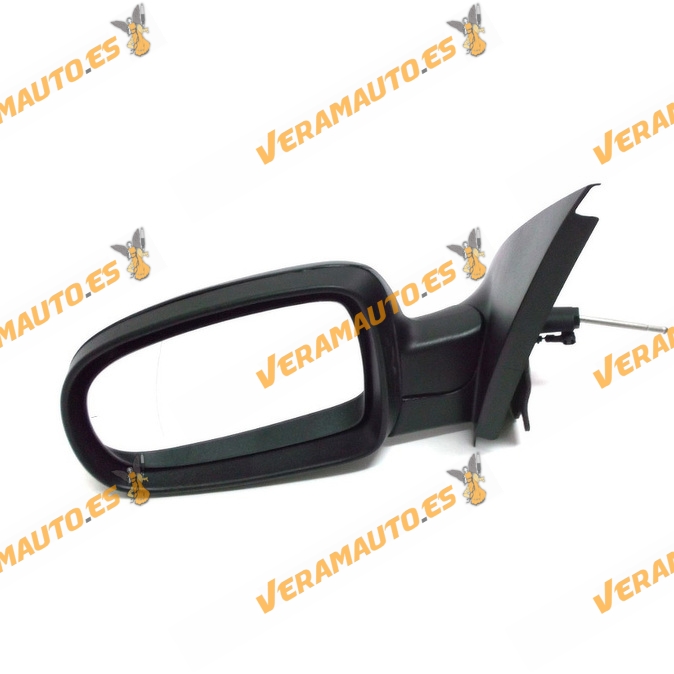 Espejo Retrovisor Opel Corsa De 2000 Al 2006 Con Mando Mecanico Negro Izquierdo