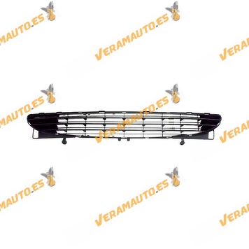 Bumper Central Grille Peugeot 307 from 2001 to 2005 Black