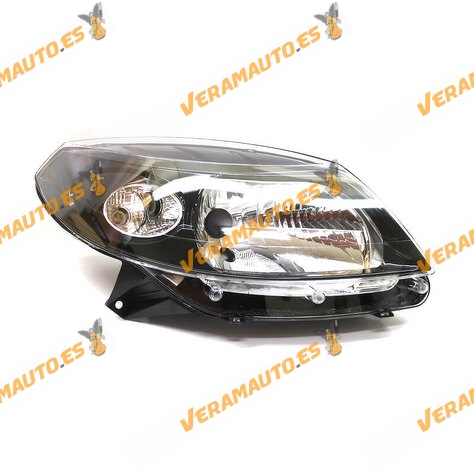 Faro Dacia Sandero y Stepway del 2008 al 2013 delantero derecho fondo negro lampara H4 similar a 8200526422