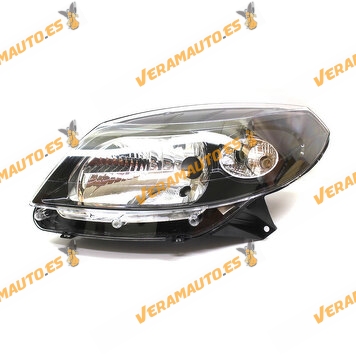 Faro Dacia Sandero y Stepway del 2008 al 2013 delantero izquierdo fondo negro lampara H4 similar a 8200526417 8200526423