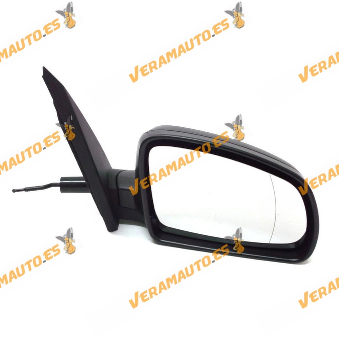 Espejo Retrovisor Opel Meriva De 2003 Al 2010 Con Mando Mecanico Asferico Negro Derecho