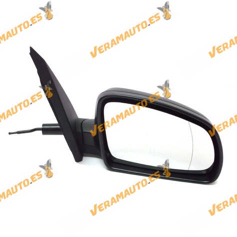 Espejo Retrovisor Opel Meriva De 2003 Al 2010 Con Mando Mecanico Asferico Negro Derecho