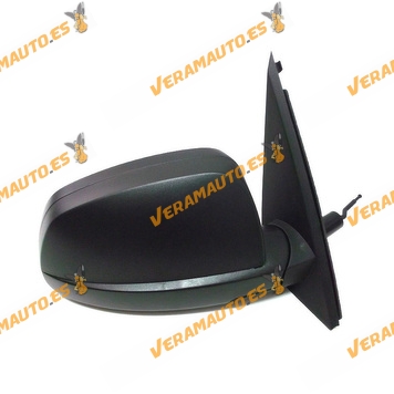 Espejo Retrovisor Opel Meriva De 2003 Al 2010 Con Mando Mecanico Asferico Negro Derecho