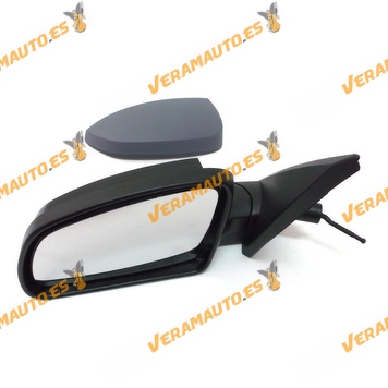 Espejo Retrovisor Opel Meriva De 2003 al 2010 Con Mando Mecanico Asferico Imprimado Izquierdo