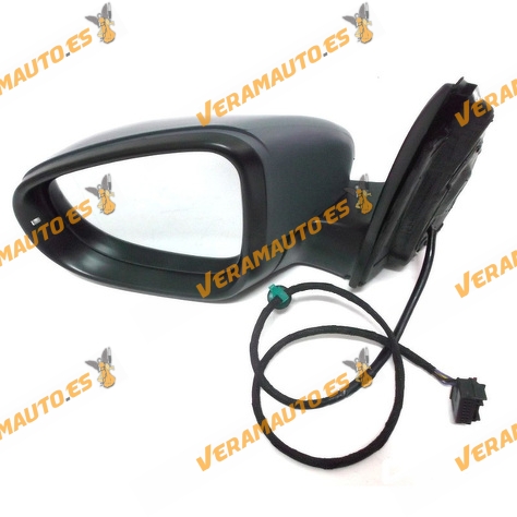 Espejo Retrovisor Volkswagen Golf VI de 2008 al 2014 electrico termico intermitente imprimado 7 pin izquierdo similar 5K0857501