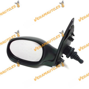 Rear view Mirror Peugeot 206 from 1998 to 2009 with Mechanical Control Black Left