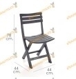 Folding Resin Chair KOMODO | Anthracite Colour