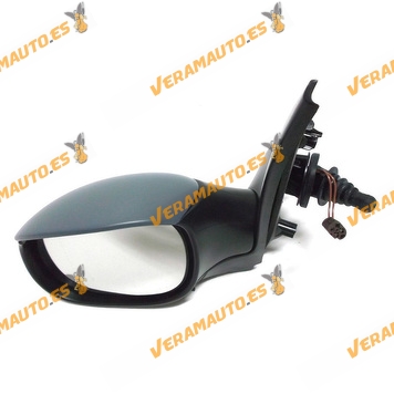 Rear view Mirror Peugeot 206 from 1998 to 2009 with Mechanical Control Thermic Printed Left
