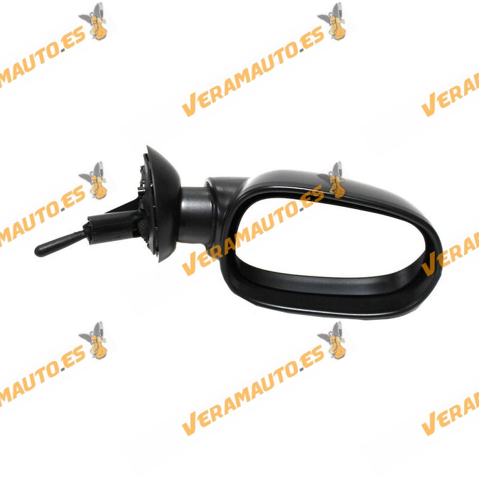 Espejo Dacia Logan SD, de 2004 a 2009, derecho, mecanico, negro, cristal convexo, similar a 6001546990