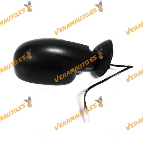 Espejo Dacia Logan SD, de 2004 a 2009, izquierdo, electrico, termico, negro, cristal convexo, similar a 6004547522