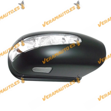 Rear view Mirror Cover Mercedes W211 2002 to 2007 with Turn Signal Light Printed Right