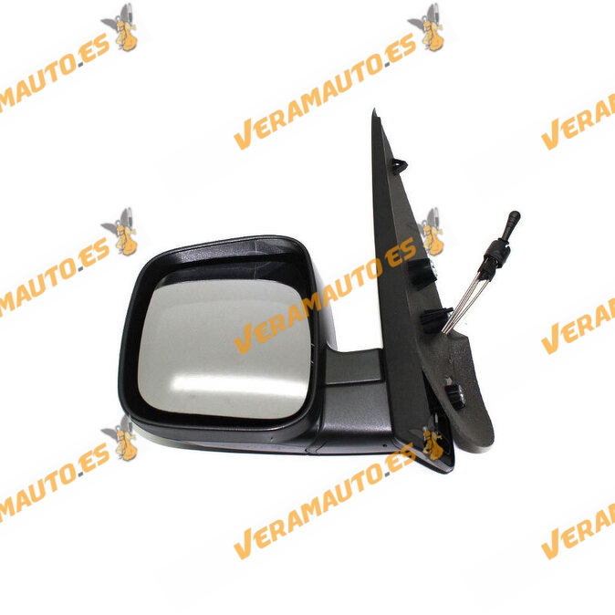 Espejo Citroen Nemo Fiat Fiorino y Qubo Peugeot Bipper Izquierdo mecanico Imprimado de 2008 en adelante